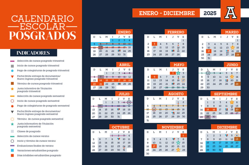 Calendario Escolar Posgrados 2025