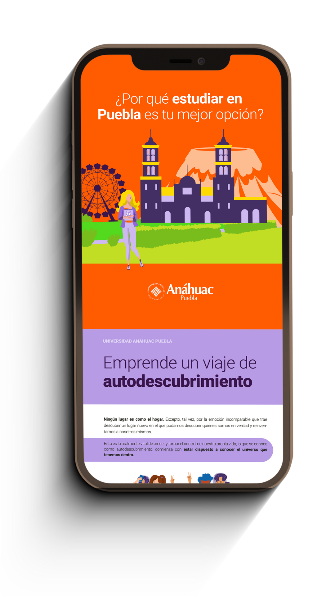 mockup de telefono con ebook 